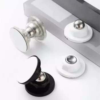 Дверной упор из нержавеющей стали, магнитный держатель дверного упора, противоударный ветрозащитный дверной упор, защитная присоска для двери с функцией свободного прокола, настенный протектор