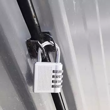 Дверной замок, 4-значный комбинированный противоугонный цинковый сплав, многоцелевой цифровой кодовый замок высокой твердости для спортзала, склада, общежития серебряный