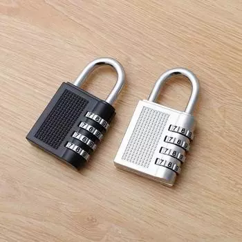 Дверной замок, 4-значный комбинированный противоугонный цинковый сплав, многоцелевой цифровой кодовый замок высокой твердости для спортзала, склада, общежития красный