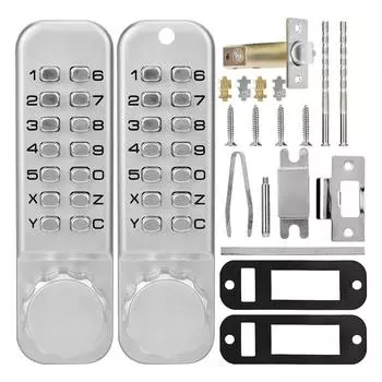 Дверной замок без ключа из цинкового сплава, механический кодовый замок, защитный дверной замок, кодовый замок для домашней ручки, дверная фурнитура бронзовый