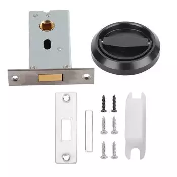 Дверной замок из нержавеющей стали с ручкой-кольцом для дверцы шкафа, ящика, шкафа, черного цвета чёрный
