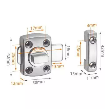 Дверной замок литой металлический крючок защелка туалетные двери прямоугольный замок раздвижных ворот small чёрный