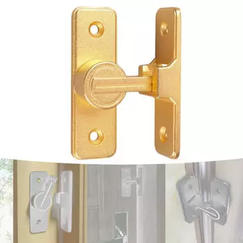 Дверной замок, прочная защелка для ворот для внутреннего и наружного использования 90 Degree Gold