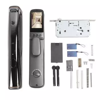 Дверной замок с 3D-распознаванием лиц, отпечатком пальца, приложением для разблокировки ключа, умным бесключевым доступом по WiFi, дверным замком для