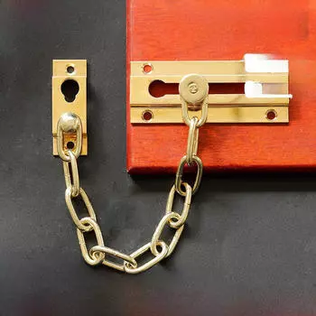 Дверной замок с цепочкой, запираемый накладной, прочный, передний защитный замок