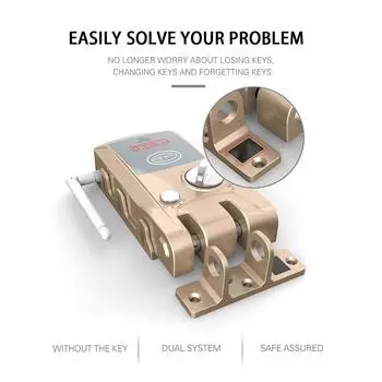 Дверной замок с дистанционным управлением, домашняя безопасность, двойное противоугонное приложение Smart Lock и беспроводная разблокировка BT розового золота