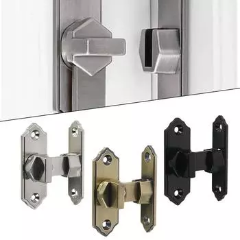 Дверной замок с левой и правой защелкой, 90-градусный защелка для раздвижной двери, тумблер, защелка, угловой замок для шкафа, фурнитура для углового замка бронзовый