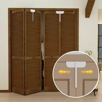 Дверной замок Yousheng Metal Bifold, высокопрочный, устойчивый к коррозии, универсальный, регулируемый, детский замок безопасности, аксессуары белый