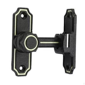 Дверной замок-засов, складная защелка, надежный замок для раздвижной французской двери, для домашних животных Black