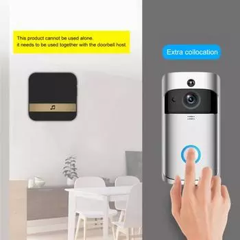 Дверной звонок Ding Dong, умный беспроводной Wi-Fi, аксессуар для приемника видеодомофона EU Plug белый