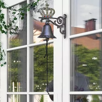 Дверной звонок из чугуна, настенный, входной, винтажный стиль, для ужина на открытом воздухе