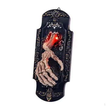 Дверной звонок на Хэллоуин, спрей для косплея, светящийся реквизит для фотосъемки, креативные страшные украшения для улицы