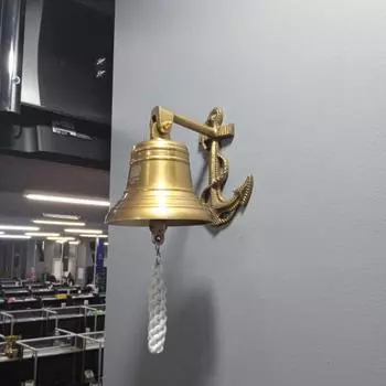 Дверной звонок Rose London 1912 года, тяжелый звук, 15,24 см, судовой звонок для помещений с настенным креплением как