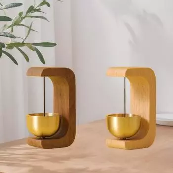 Дверной звонок с дофамином и музыкой ветра Деревянный дверной звонок Медный колокольчик Напоминание о входе в кофейню Украшение для двери холодильника