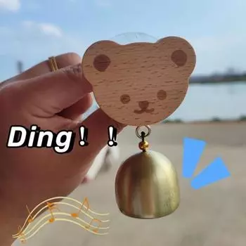 Дверной звонок с изображением мультяшного животного и клейкой заплаткой. Милый звук. Легко устанавливается. Декоративный дверной звонок. Деревянный дверной звонок. Открытие домашнего магазина. Дни рождения. Новоселье. Rabbit