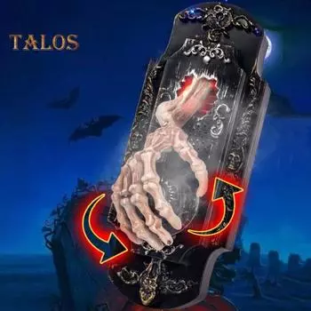 Дверной звонок-спрей на Хэллоуин, активируемый движением, скелетный дверной звонок с красным светом и звуком, подвесной электрический дверной звонок для домашнего офиса на Хэллоуин чёрный