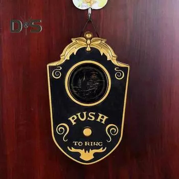 Дверной звонок в виде глазного яблока на Хэллоуин, светящийся, звучащий, ужасный дверной звонок в виде глазного яблока, работающий от батареек, для реквизита для дома с привидениями на вечеринке в честь Хэллоуина чёрный