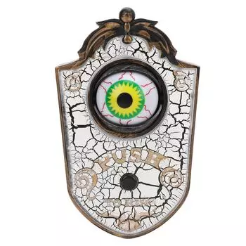 Дверной звонок в виде глазного яблока со страшными звуковыми эффектами, светящийся звонок в виде дома с привидениями для украшения вечеринки