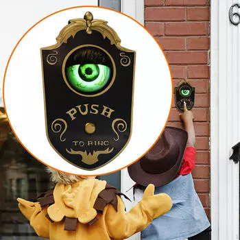 Дверной звонок в виде глазного яблока, украшения для дверей на Хэллоуин, реквизит для вечеринки в честь Хэллоуина, подарки, страшный дом с привидениями, ужасы 20cmx13cm