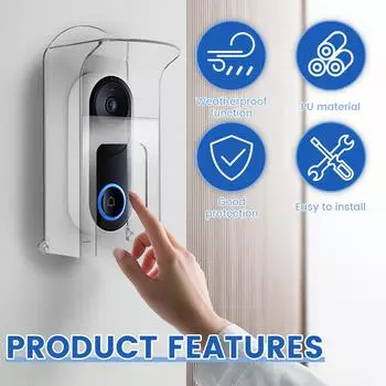 Дверной звонок водонепроницаемый защитный чехол PU прозрачный видео дверной звонок дождезащитный чехол для мониторов домофонов розетки