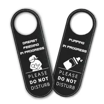Дверные бирки «Не беспокоить» Дверная табличка «Идет грудное вскармливание» Детская комната Двусторонняя подвесная бирка Доска с подсказками чёрный