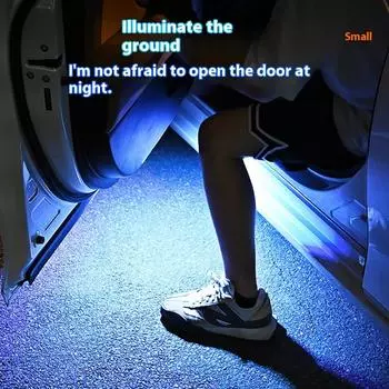 Дверные фонари автомобиля, светодиодный приветственный свет, магнитное управление, зарядка через USB, автоматический сейф для открытой двери, аварийный сигнал для предотвращения столкновений