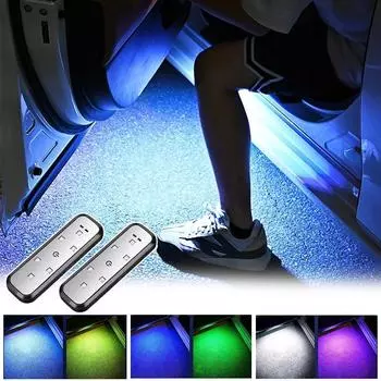 Дверные фонари автомобиля, светодиодный приветственный свет, магнитное управление, зарядка через USB, автоматический сейф для открытой двери, аварийный сигнал для предотвращения столкновений