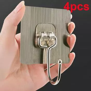 Дверные крючки, самоклеящиеся настенные крючки, прозрачная настенная наклейка для ванной комнаты и кухни, держатель для полотенец, держатель для ключей, настенная вешалка, крючки для подвешивания 1pc