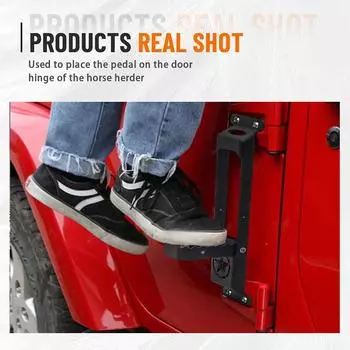 Дверные педали, внутренние сменные детали, автомобильные педали для Jeep Wrangler JK JL 2007-2025, автомобильные аксессуары чёрный