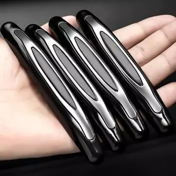 Дверные полоски для предотвращения столкновений, защитные наклейки для автомобиля, универсальные декоративные элементы для тела серебряный серый