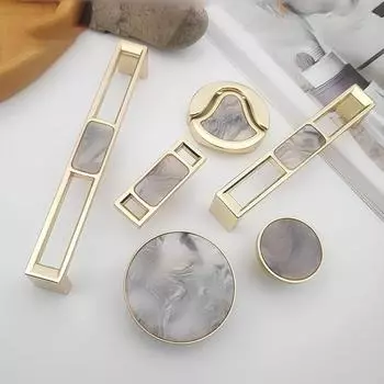 Дверные ручки и ручки из цинкового сплава для корпуса шкафа, элегантные ручки для мебели из смолы, ручки для ящиков кухонных шкафов, рычаги для внутренней отделки