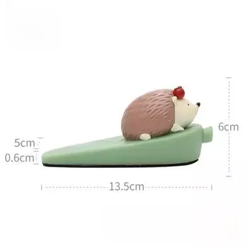 Дверные стопоры Маленький дверной стопор, милый дверной стопор в виде медведя, утки, ежа, животного с прочной силиконовой накладкой, дверной клин для дома, пластик Hedgehog