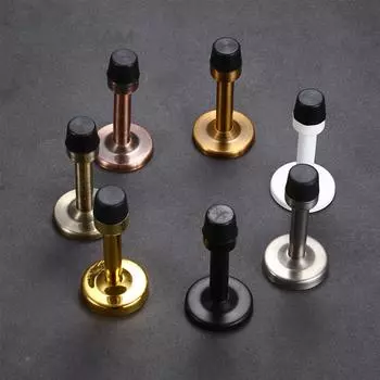 Дверные упоры из нержавеющей стали, настенный дверной упор, резиновый держатель, напольный крепеж с винтами, фурнитура для дома и спальни белый