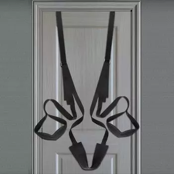 Дверные висячие секс-качели Бондаж Раб Мягкая искусственная кожа Регулируемые ремни Большая несущая способность Секс-слинги Наручники Ограничители ног Расширитель Секс-игрушки для взрослых