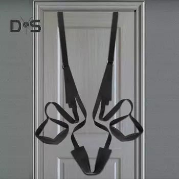 Дверные висячие секс-качели Бондаж Раб Мягкая искусственная кожа Регулируемые ремни Большая несущая способность Секс-слинги Наручники Ограничители ног Расширитель Секс для взрослых