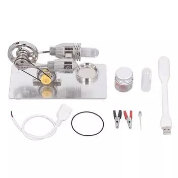 Двигатель горячего воздуха Стирлинга Модель двигателя Развитие воображения Образовательная игрушка Светодиодный светильник Стирлинга