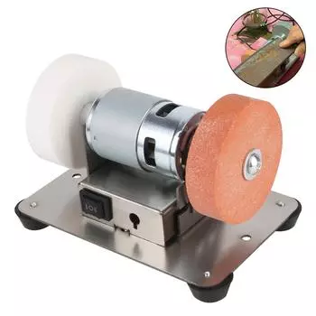 Двигатель шлифовального станка Двойной шлифовальный станок Artifact Table Мини электрический шлифовальный круг Grindig Stone Micro грубая и тонкая полировка Eu Plug