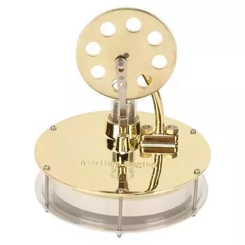 Двигатель Стирлинга Модель двигателя Низкотемпературный золотой цинковый сплав Нержавеющая сталь Образовательный электрический