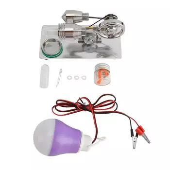 Двигатель Стирлинга Модель двигателя Простая малошумная научная физическая модель Стирлинга Science Ex