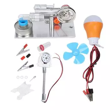 Двигатель Стирлинга с вентилятором типа Т, миниатюрный генератор энергии горячего воздуха, физическая лабораторная учебная модель