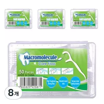 Dwitree одноразовая межзубная нить в квадратном футляре, 7,4 см, 50 шт., 8 шт.