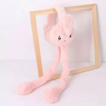 Движущиеся кроличьи уши защитные наушники студенческие пары холодная зима плюшевые наушники грелки для ушей забавные игрушки для детей взрослые подарки