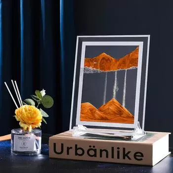 Движущийся песок художественная картина украшение для гостиной 3d трехмерная картина «песочные часы» домашний офис синий