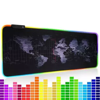 Движущийся попеременно Kougo Voice Fetch Rhythm LED RGB светящийся игровой коврик для мыши водонепроницаемый попеременно с ощущением погружения при воспроизведении игровой музыки