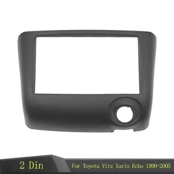 Двойная 2-Din автомобильная радиопанель для Toyota Vitz Yaris Echo 1999-2005 Панель стерео CD рамка крепление комплект отделки лицевая панель крышка CHINA