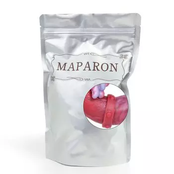 Двойная анальная пробка MAPARON, неравномерный жидкий силикон 6 см x 41 см