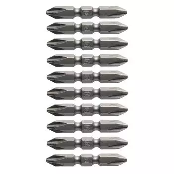 Двойная бита VESSEL Air для электрической отвертки x 45 мм, набор из 10 шт. H A14 ZP +2, твердость (Высокая твердость)