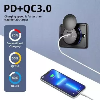 Двойная быстрая зарядка 3.0 12 В/24 В USB-зарядное устройство PD Type-C Водонепроницаемый адаптер для автомобильного зарядного устройства