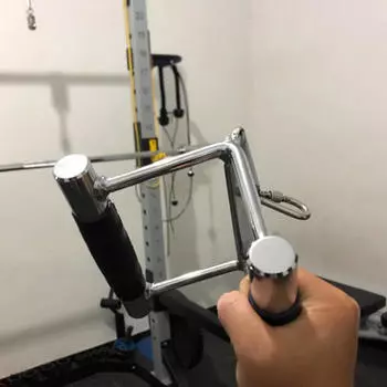 Двойная D-образная рукоятка, кабельный тренажер, аксессуары, стальной пресс-бар, силовая тренировка, тяга LAT