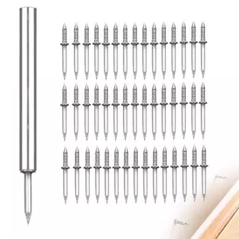 Двойная головка для плинтусной резьбы, бесшовные гвозди, не оставляющие следов, нержавеющие и многоразовые цементные гвозди для установки плинтуса